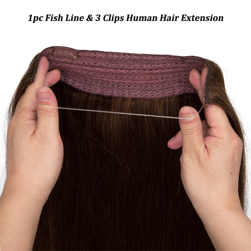 ตรงสายตกปลาต่อผมมนุษย์คลิปในส่ - Seamless Clip In Hair Extensions Human Hair บทวิจารณ์และราคา