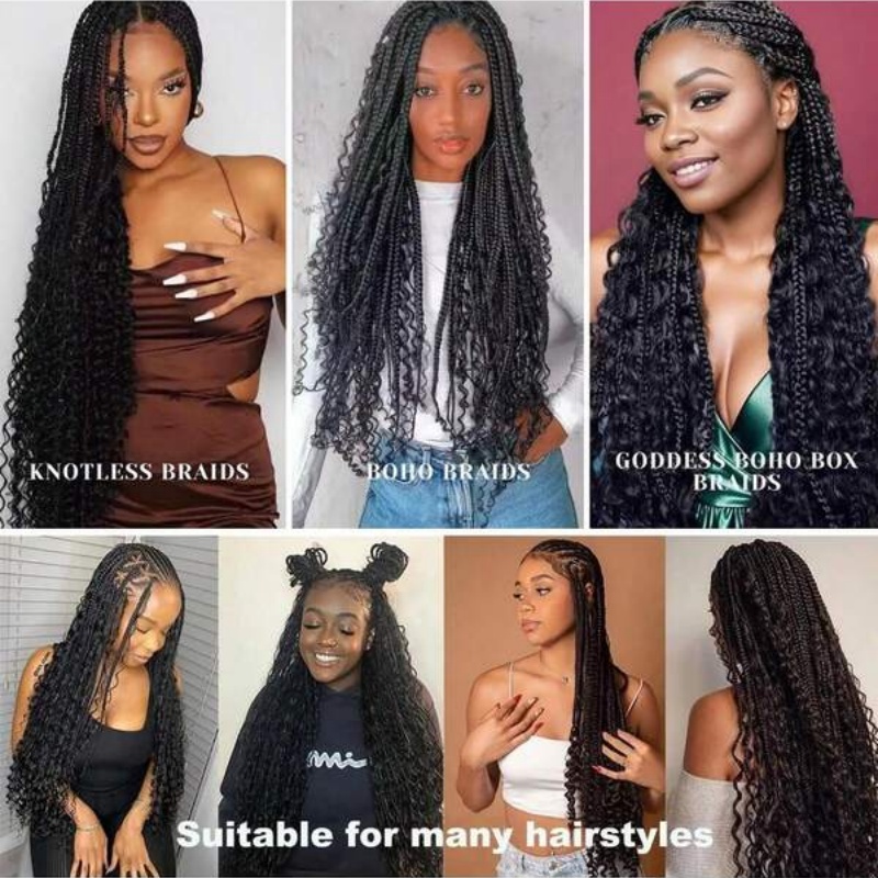 ผมต่อแบบเวฟน้ำ 2 มัด ไม่มีตะเข - Water Wave Bulk Human Hair For Braiding บทวิจารณ์และราคา