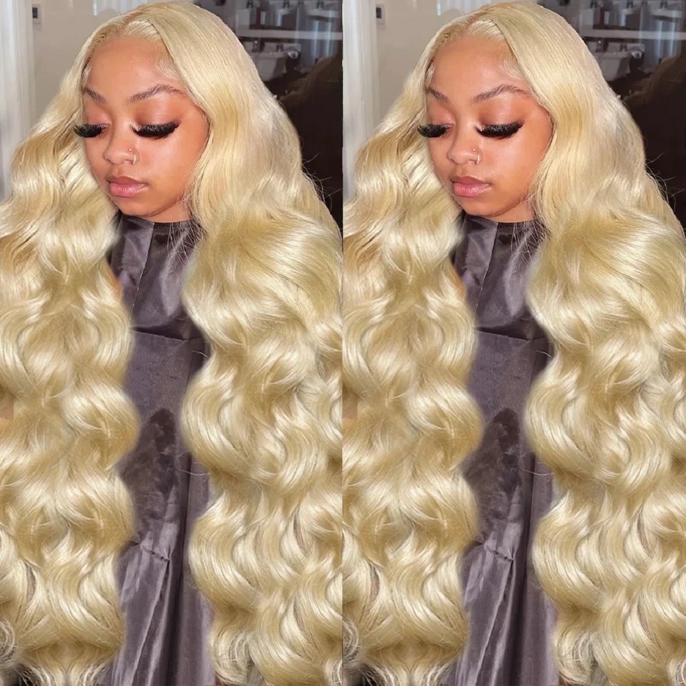 วิกผมลูกไม้ด้านหน้า 46 นิ้ว สี - 613 Blonde Body Wave Lace Front Wig บทวิจารณ์และราคา