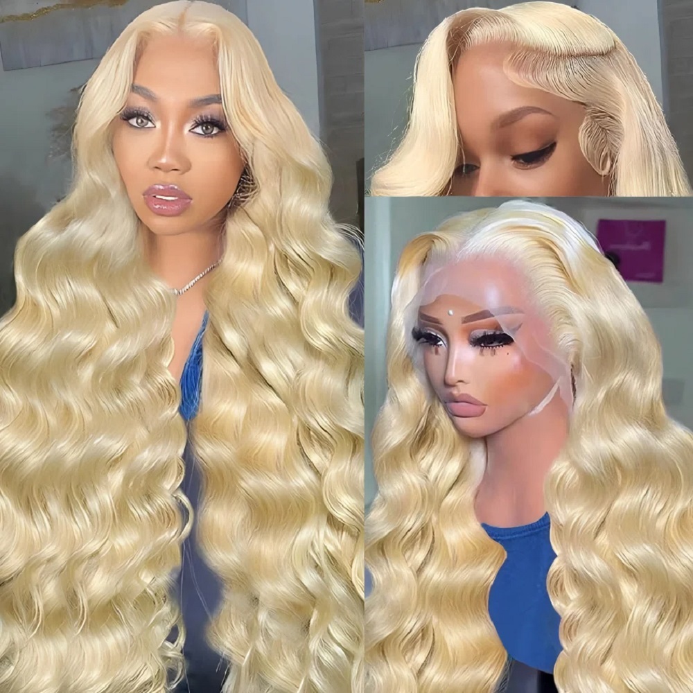 วิกผมลูกไม้ด้านหน้า 46 นิ้ว สี - 613 Blonde Body Wave Lace Front Wig บทวิจารณ์และราคา