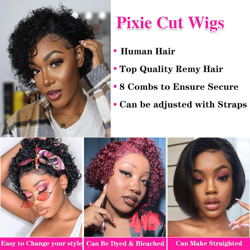 วิกผมทรงพิกซี่คัท 13x4 วิกผมมน - Short Pixie Cut Wig Human Hair Cheap บทวิจารณ์และราคา