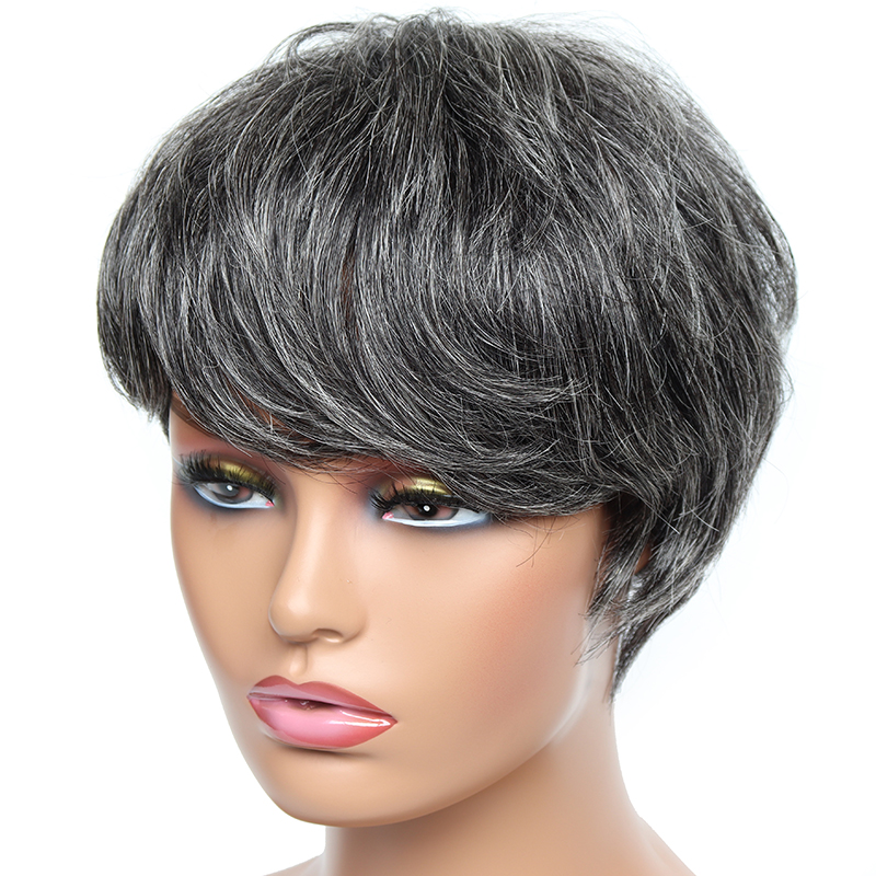 วิกผมสั้นเส้นผมมนุษย์ตรงสำหรับ - Short Pixie Cut Wig Human Hair Cheap บทวิจารณ์และราคา