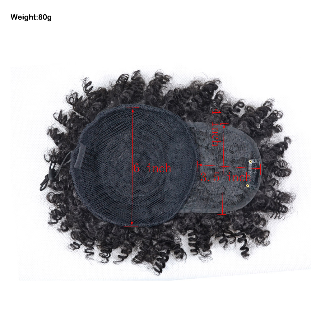ผมปลอมแบบหางม้า Afro Kinky Cur - Drawstring Afro Curly Puff Ponytail บทวิจารณ์และราคา