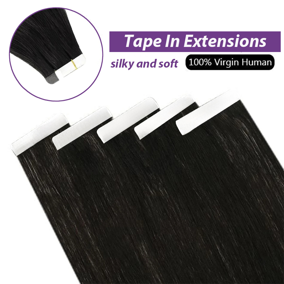 เทปตรงผิวที่ยืดผมผมบราซิลเลี่ย - Invisible Tape In Extensions Real Hair บทวิจารณ์และราคา