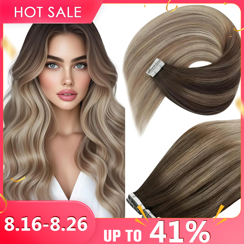 เทปต่อผม VeSunny ผมแท้ บัลลาเย - Invisible Tape In Extensions Real Hair บทวิจารณ์และราคา