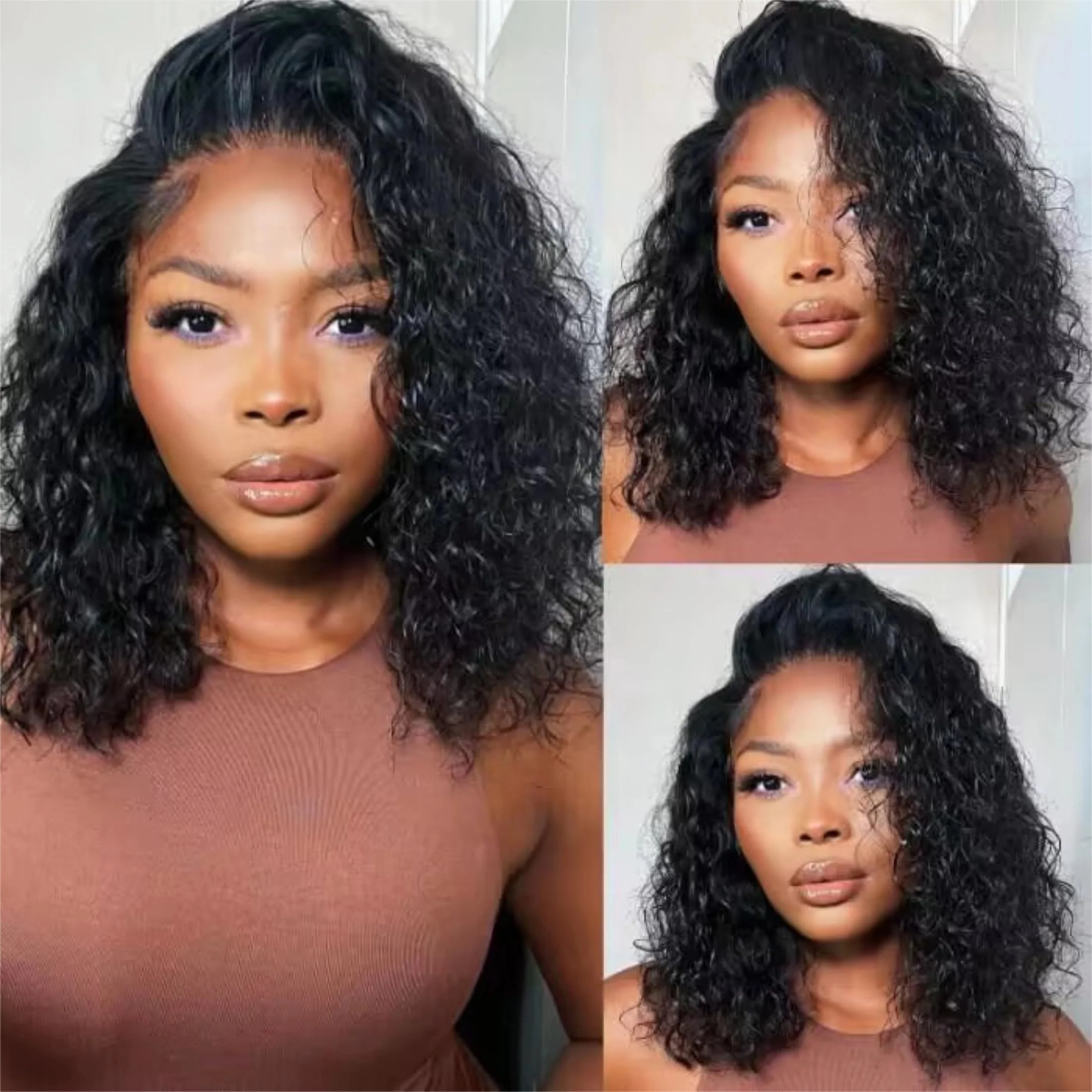 วิกผมมนุษย์ทรงบ๊อบสั้นลอนคลื่น - Glueless Wear And Go Human Hair Wig บทวิจารณ์และราคา