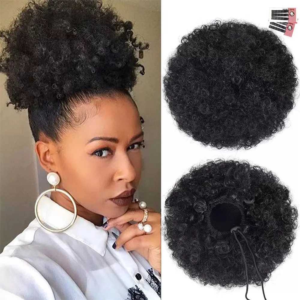 สังเคราะห์ 10 นิ้ว Afro พัฟ Dr - Drawstring Afro Curly Puff Ponytail บทวิจารณ์และราคา