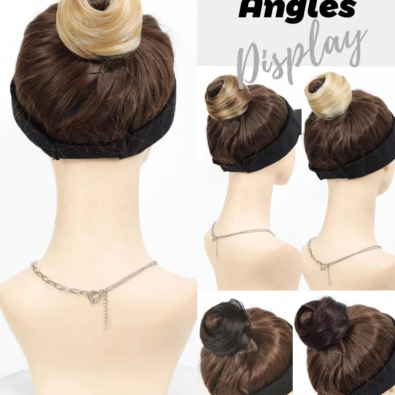 กิ๊บหนีบผมแบบมินิสังเคราะห์ สำ - Claw Clip Messy Bun Hair Piece บทวิจารณ์และราคา
