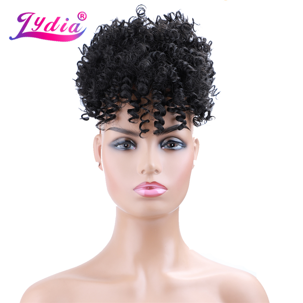 Lydia Drawstring สังเคราะห์สูง - Drawstring Afro Curly Puff Ponytail บทวิจารณ์และราคา