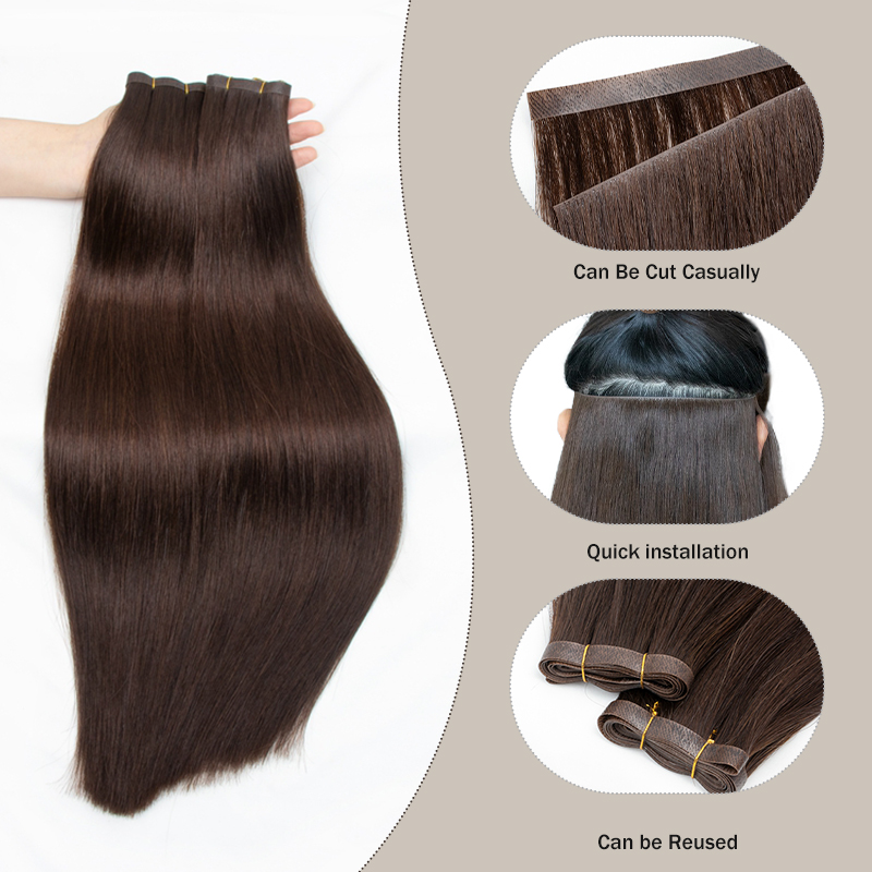 ผมแท้แบบมัด ต่อผมด้วยเทปยาวแบบ - Invisible Tape In Extensions Real Hair บทวิจารณ์และราคา