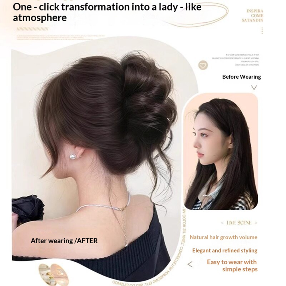 กิ๊บติดผมทรงชิญองแบบหรูหรา 1 ช - Claw Clip Messy Bun Hair Piece บทวิจารณ์และราคา
