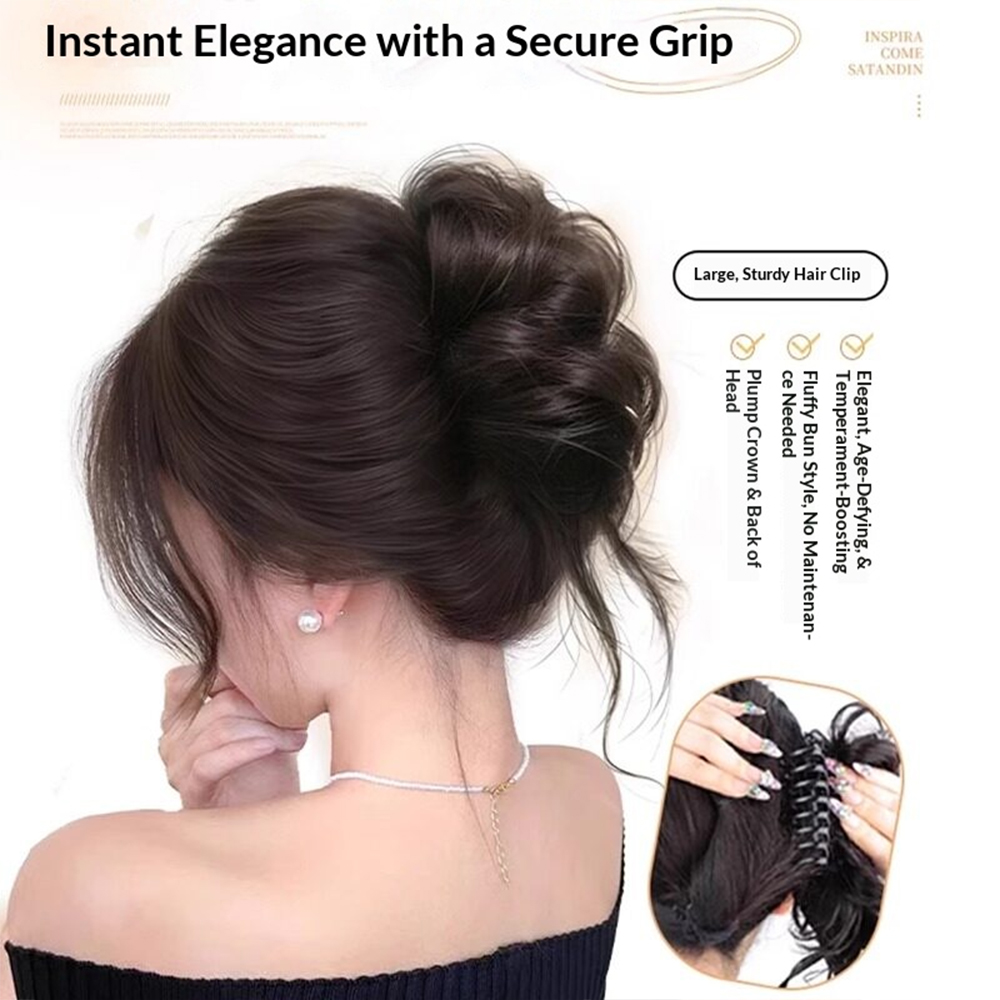 กิ๊บติดผมทรงชิญองแบบหรูหรา 1 ช - Claw Clip Messy Bun Hair Piece บทวิจารณ์และราคา