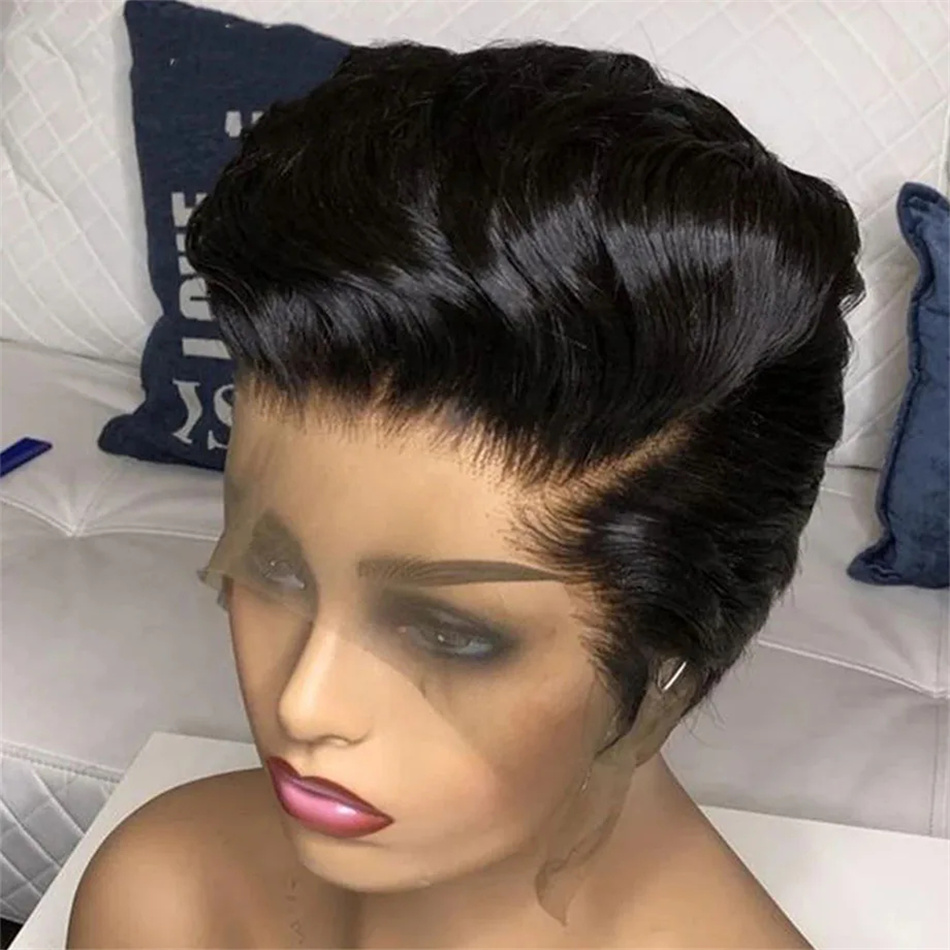 Pixie ตัดวิกผมผมมนุษย์ 100% ตร - Short Pixie Cut Wig Human Hair Cheap บทวิจารณ์และราคา